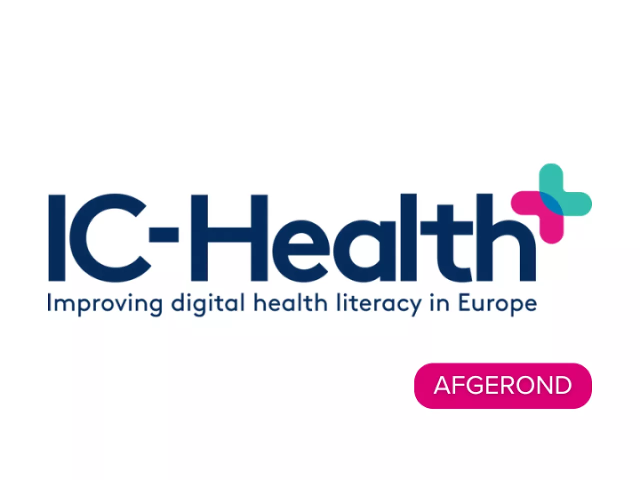 Logo project IC-Health met het 'afgerond' label erop.
